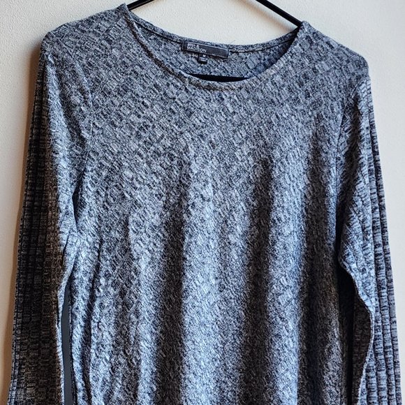 89th & Madison Gray Angled/Ribbed Scoop Neck Jersey Size Medium - Picture 7 of 14